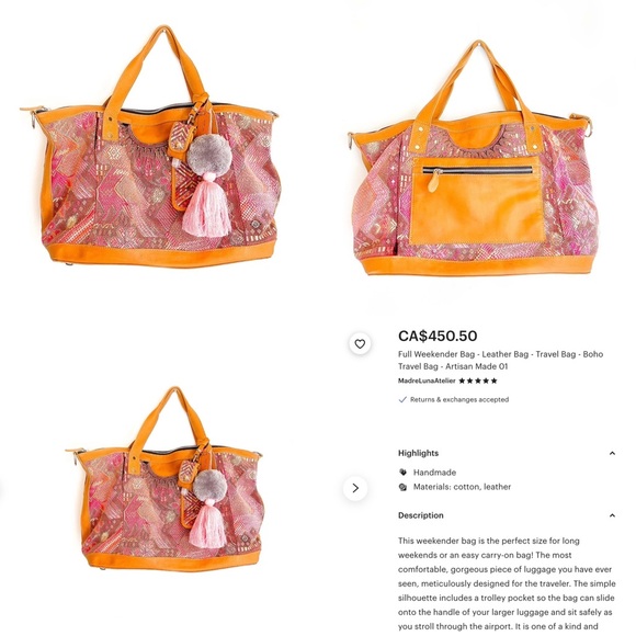 Boho Weekender Bag - Picture 2 of 14